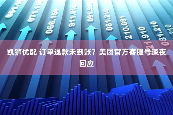 凯狮优配 订单退款未到账？美团官方客服号深夜回应